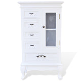 NNEVL Cabinet with 5 Drawers 2 Shelves White