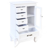 NNEVL Cabinet with 5 Drawers 2 Shelves White