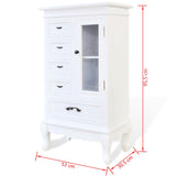 NNEVL Cabinet with 5 Drawers 2 Shelves White