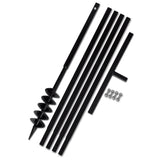 NNEVL Ground Drill with Handle 100 mm with Extension Tube 5 m Steel