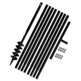 NNEVL Ground Drill with Handle 100 mm with Extension Tube 9 m Steel