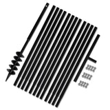 NNEVL Ground Drill with Handle 100 mm with Extension Tube 13 m Steel
