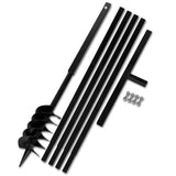 NNEVL Ground Drill with Handle 120 mm with Extension Tube 5 m Steel