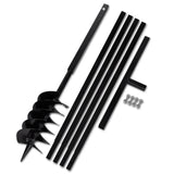 NNEVL Ground Drill with Handle 150 mm with Extension Tube 5 m Steel