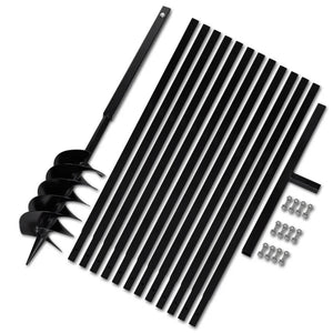 NNEVL Ground Drill with Handle 150 mm with Extension Tube 13 m Steel