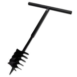 NNEVL Ground Drill with Handle 180 mm with Extension Tube 5 m Steel