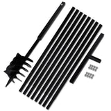 NNEVL Ground Drill with Handle 180 mm with Extension Tube 9 m Steel