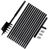 NNEVL Ground Drill with Handle 180 mm with Extension Tube 13 m Steel