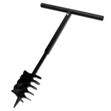 NNEVL Ground Drill with Handle 180 mm with Extension Tube 13 m Steel