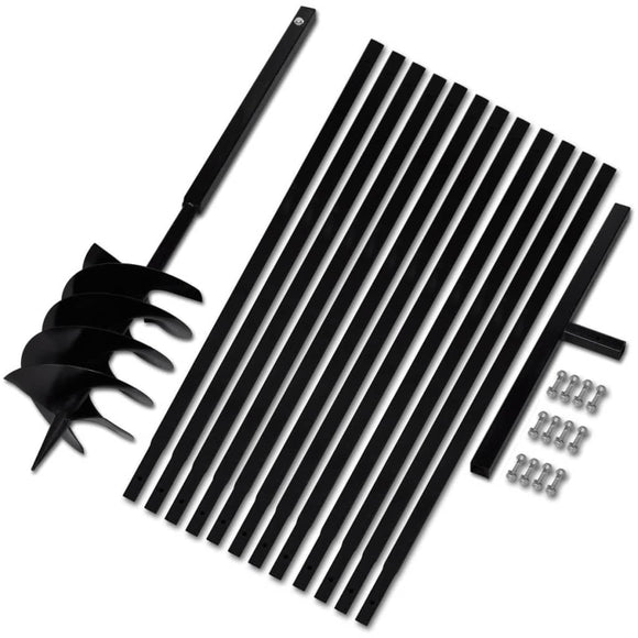 NNEVL Ground Drill with Handle 200 mm with Extension Tube 13 m Steel