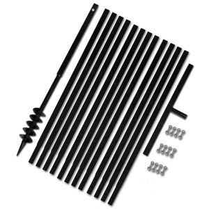 NNEVL Ground Drill with Handle 80 mm with Extension Tube 13 m Steel