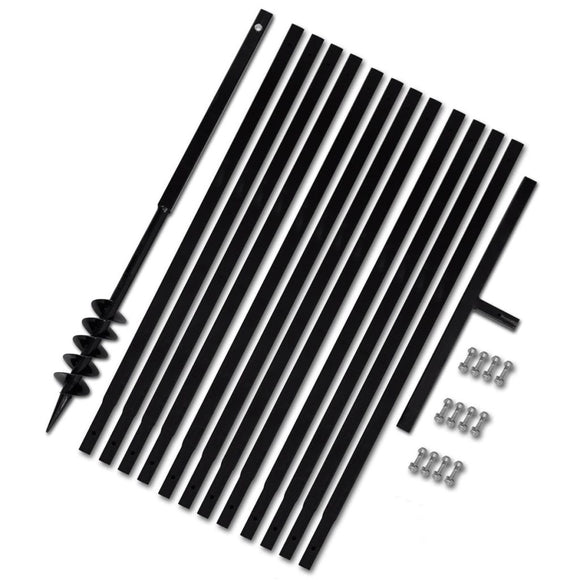 NNEVL Ground Drill with Handle 80 mm with Extension Tube 13 m Steel