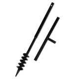 NNEVL Ground Drill with Handle 80 mm with Extension Tube 13 m Steel