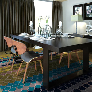 NNEVL Dining Chairs 4 pcs Bent Wood and Faux Leather