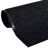 NNEVL Black PVC Door Mat 90 x 60 cm