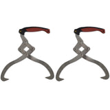 NNEVL 2 pcs Log Tongs with TPR Handle