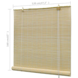 NNEVL Natural Bamboo Roller Blinds 120 x 160 cm