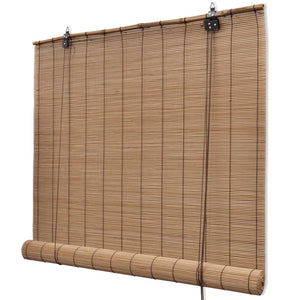 NNEVL Brown Bamboo Roller Blinds 120 x 160 cm