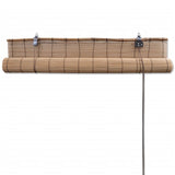 NNEVL Brown Bamboo Roller Blinds 120 x 160 cm