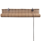 NNEVL Brown Bamboo Roller Blinds 140 x 160 cm