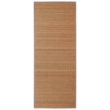NNEVL Rectangular Brown Bamboo Rug 120 x 180 cm