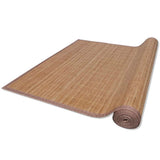 NNEVL Rectangular Brown Bamboo Rug 150 x 200 cm