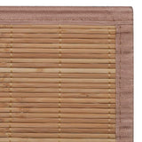 NNEVL Rectangular Brown Bamboo Rug 150 x 200 cm