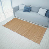 NNEVL Rectangular Brown Bamboo Rug 150 x 200 cm