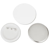 NNEVL 500 pcs PinBack Button Parts 25 mm