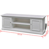 NNEVL TV Stand White Wood