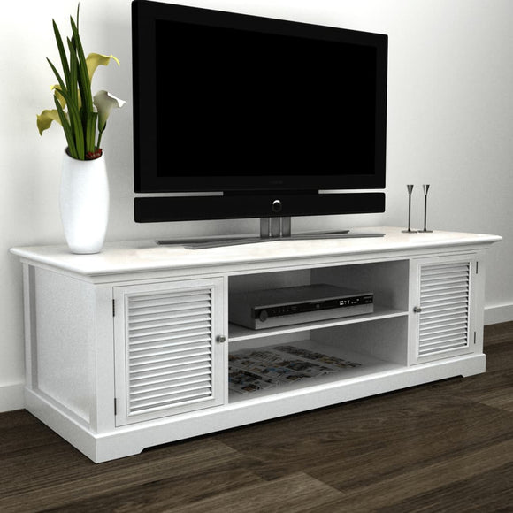 NNEVL TV Stand White Wood