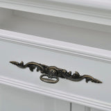 NNEVL Wooden Cabinet with 2 Doors 1 Drawer White