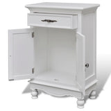 NNEVL Wooden Cabinet with 2 Doors 1 Drawer White