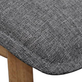 NNEVL Dining Chairs 6 pcs Light Grey Fabric and Solid Oak Wood (241153+241154)