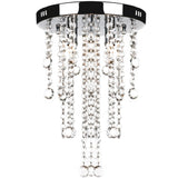 NNEVL White Metal Ceiling Lamp with Crystal Beads