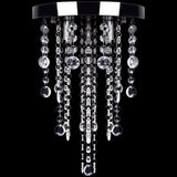 NNEVL White Metal Ceiling Lamp with Crystal Beads