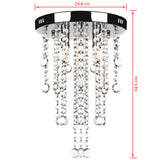 NNEVL White Metal Ceiling Lamp with Crystal Beads