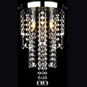 NNEVL White Metal Ceiling Lamp with Crystal Beads