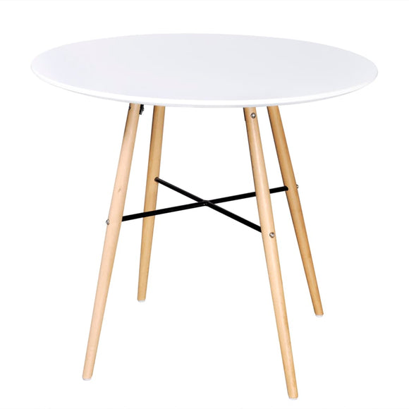 NNEVL Dining Table MDF Round White