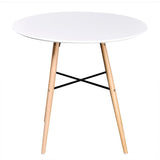 NNEVL Dining Table MDF Round White