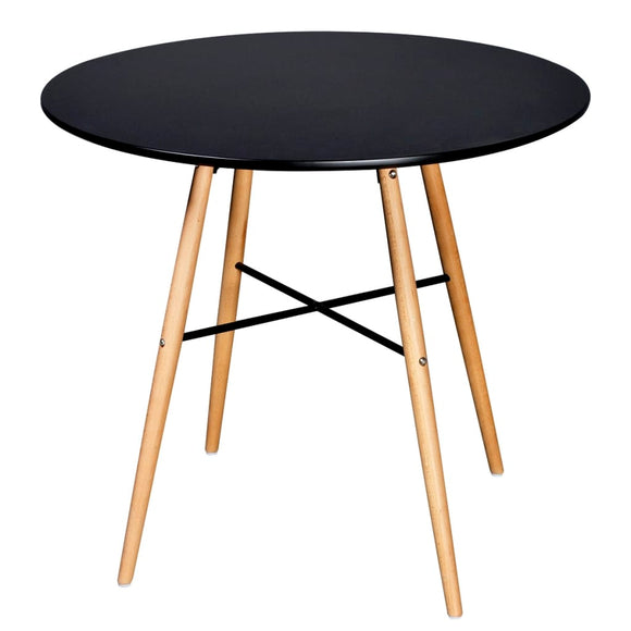 NNEVL Dining Table MDF Round Black