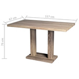NNEVL Dining Table MDF Oak-look