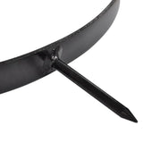 NNEVL Black Garden Lawn Roller with 5 Aerator Bands 30 cm