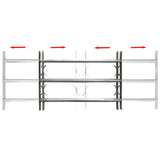 NNEVL Adjustable Security Grille for Windows with 3 Crossbars 500-650 mm