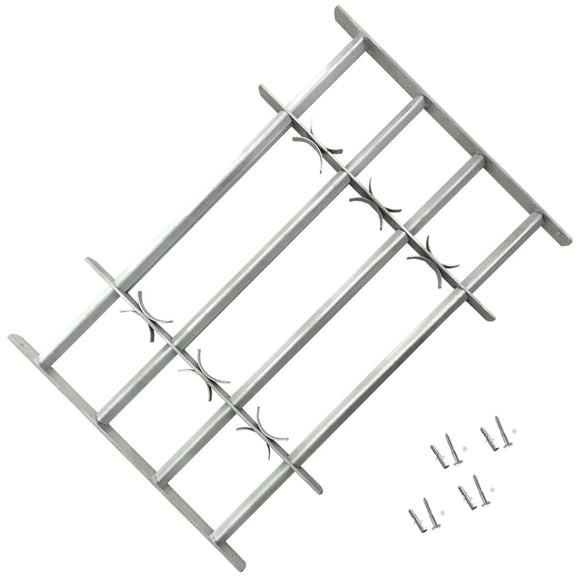 NNEVL Adjustable Security Grille for Windows with 4 Crossbars 500-650 mm