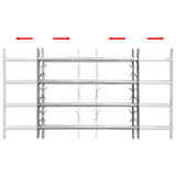 NNEVL Adjustable Security Grille for Windows with 4 Crossbars 500-650 mm