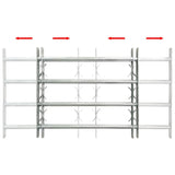 NNEVL Adjustable Security Grille for Windows with 4 Crossbars 1000-1500 mm