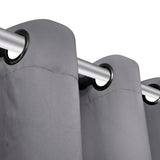 NNEVL 2 pcs Grey Blackout Curtains with Metal Rings 135 x 245 cm
