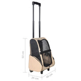 NNEVL Multipurpose Pet Trolley Beige Foldable