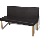 NNEVL Bench 139.5 cm Dark Brown Faux Leather